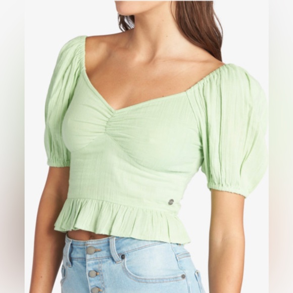 Roxy Puff Sleeve Top - Picture 1 of 9